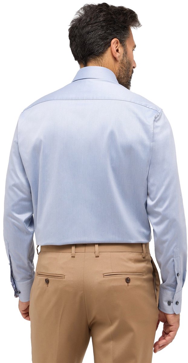 overhemd Eterna Luxury blauw Comfort Fit