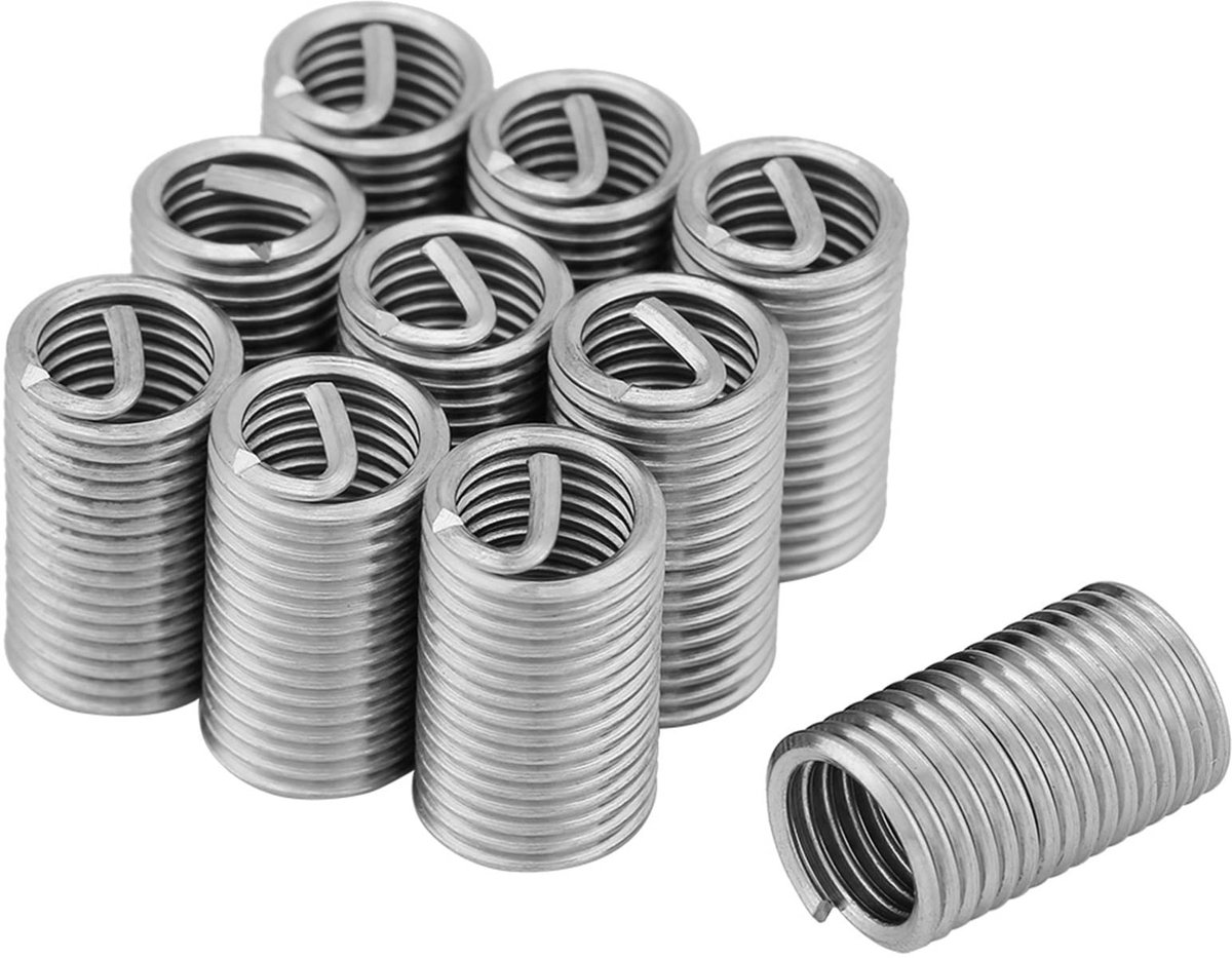 Allecto - RVS Draadreparatie Inserts - 10-delige Set M8 x 1.25 - Duurzaam en Betrouwbaar - Voor Sterke Draadverbindingen - Geschikt voor Diverse To...