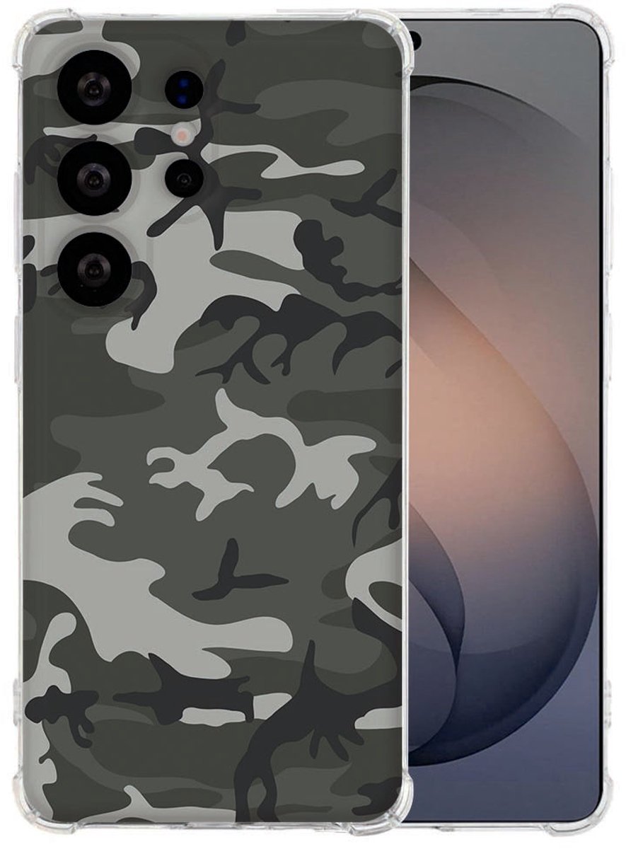 TPU Siliconen Hoesje Samsung Galaxy S26 Ultra Army Light Antishock