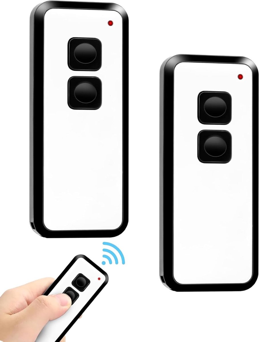 Handheld Transmitter 433.92 MHz voor Universele Garagedeuropeners, 2 Kanalen, Vervangende Afstandsbediening voor Novoferm Novotron 502, Mini-Novotron 522 en Mini-Novotron 524