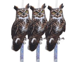 Effectieve Vogelafschrikker voor Balkon met Uil Dummy en Vogelafschrikband - Bescherming tegen Duiven en Sparen