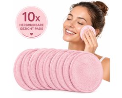 GUAPÀ® Make-up Remover Pads Herbruikbaar 10 stuks – Wasbare Cleansing Pads – Microvezel Gezichtsreiniging - cleansing pad - reinigingspads - makeup remover doekjes herbruikbaar - huidvriendelijke reiniging - 10 Pcs Make Up Remover Pads Microvezel
