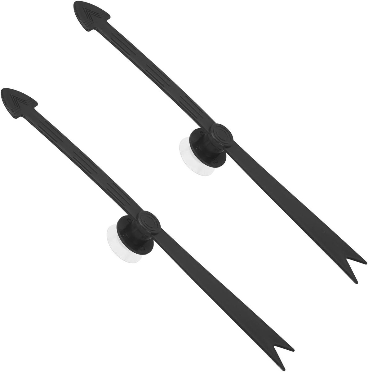 Grote Pijlen Spinner Set van 2, Zwarte Afneembare Plastic Pijlen met Sterke Zuignap voor Bordspellen en Feestjes