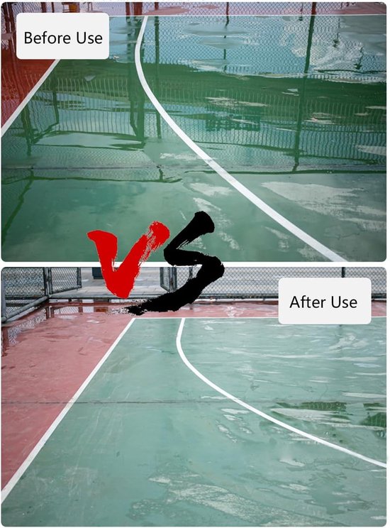 Sportveld Wisser - Vegen Regen Bezem - Water Verwijderen - Met 360 graden wielen - 135 cm werkbreedte - Oranje van Merkloos	 — afbeelding 2
