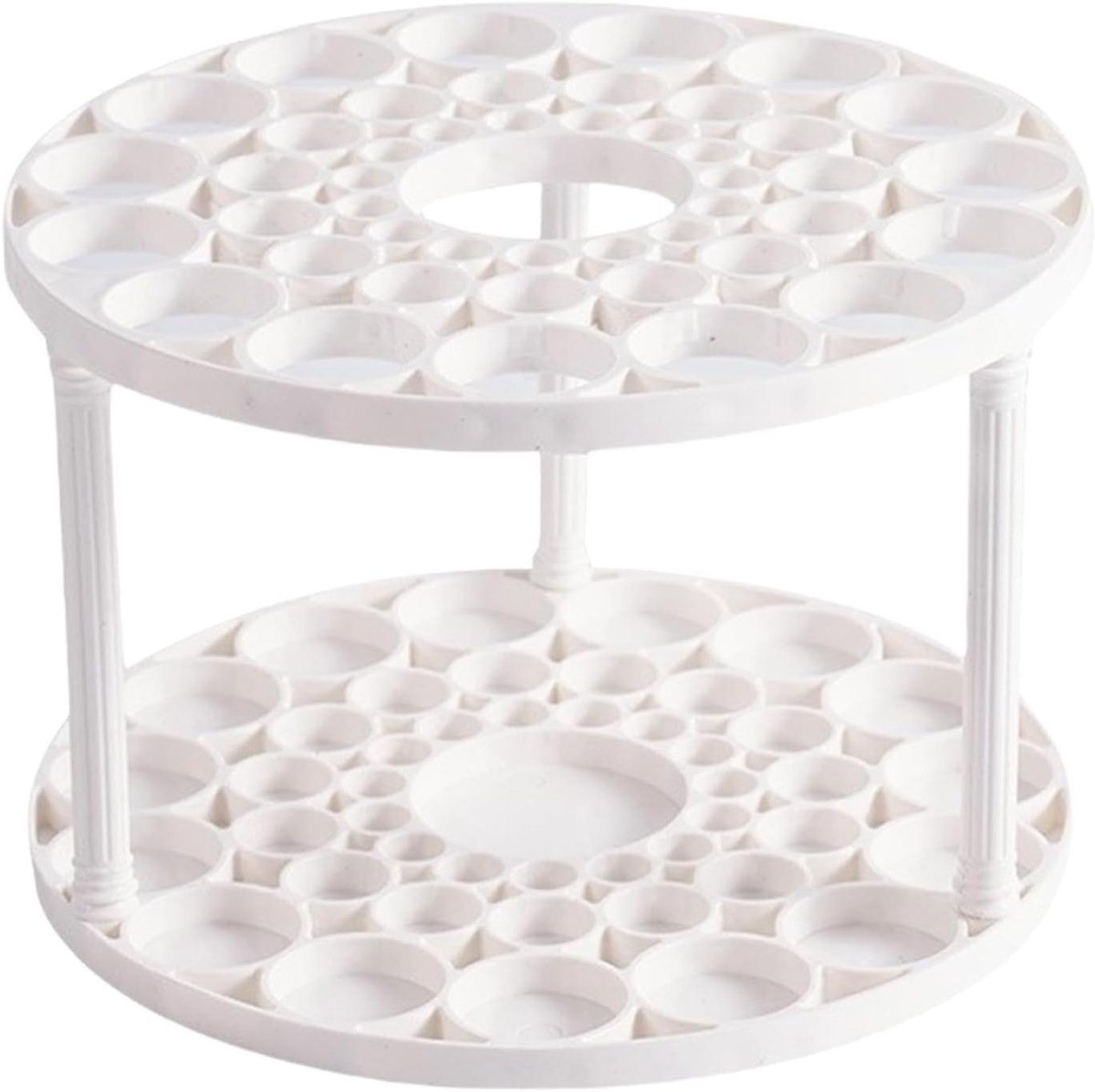 Make-up Borstelhouder - Cosmetica Organizer - Make-up Opbergen - 45 Gaten Ontwerp - 14 cm - Wit