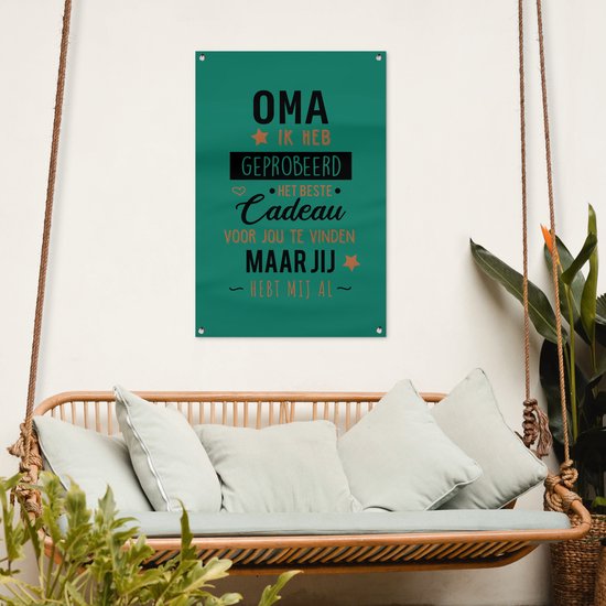 Posters de jardin extérieur Mamie - Citations - Mamie tu m'as déjà - Proverbes - 60x90 cm