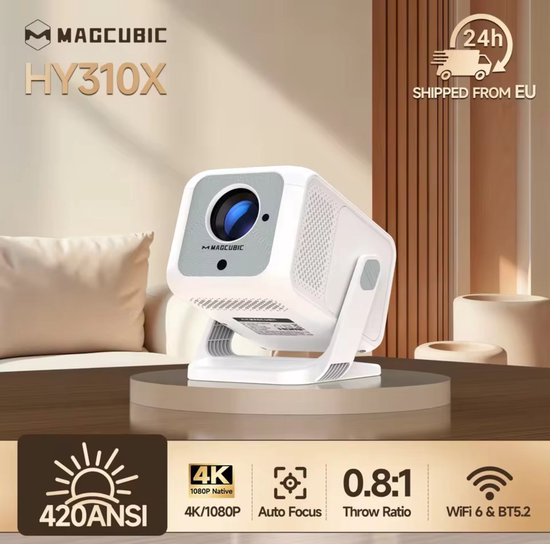 Magcubic X7 Mini Beamer 1080P Full HD Projector 8K Input WiFi 6 Bluetooth 5.4 Auto Focus Keystone