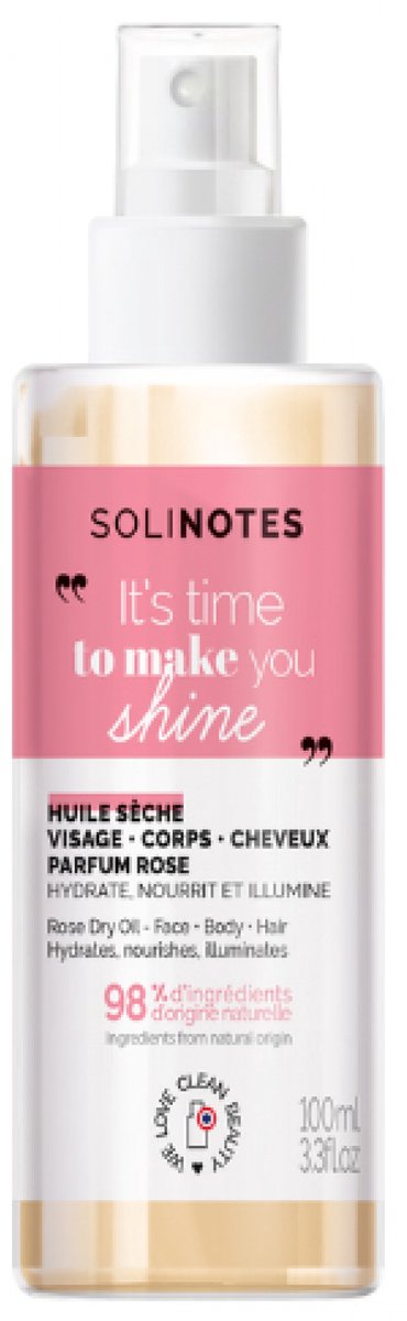 Solinotes Droge Olie Gezicht, Lichaam en Haar 100 ml (Geur : Roos)