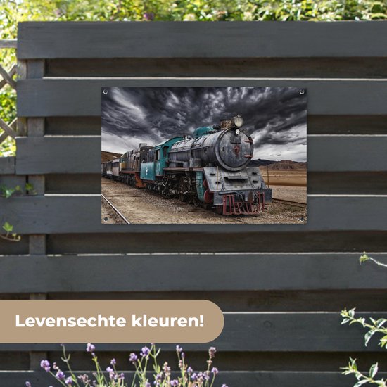 Posters de jardin extérieur Train - Storm - Rails - 90x60 cm - Toile jardin