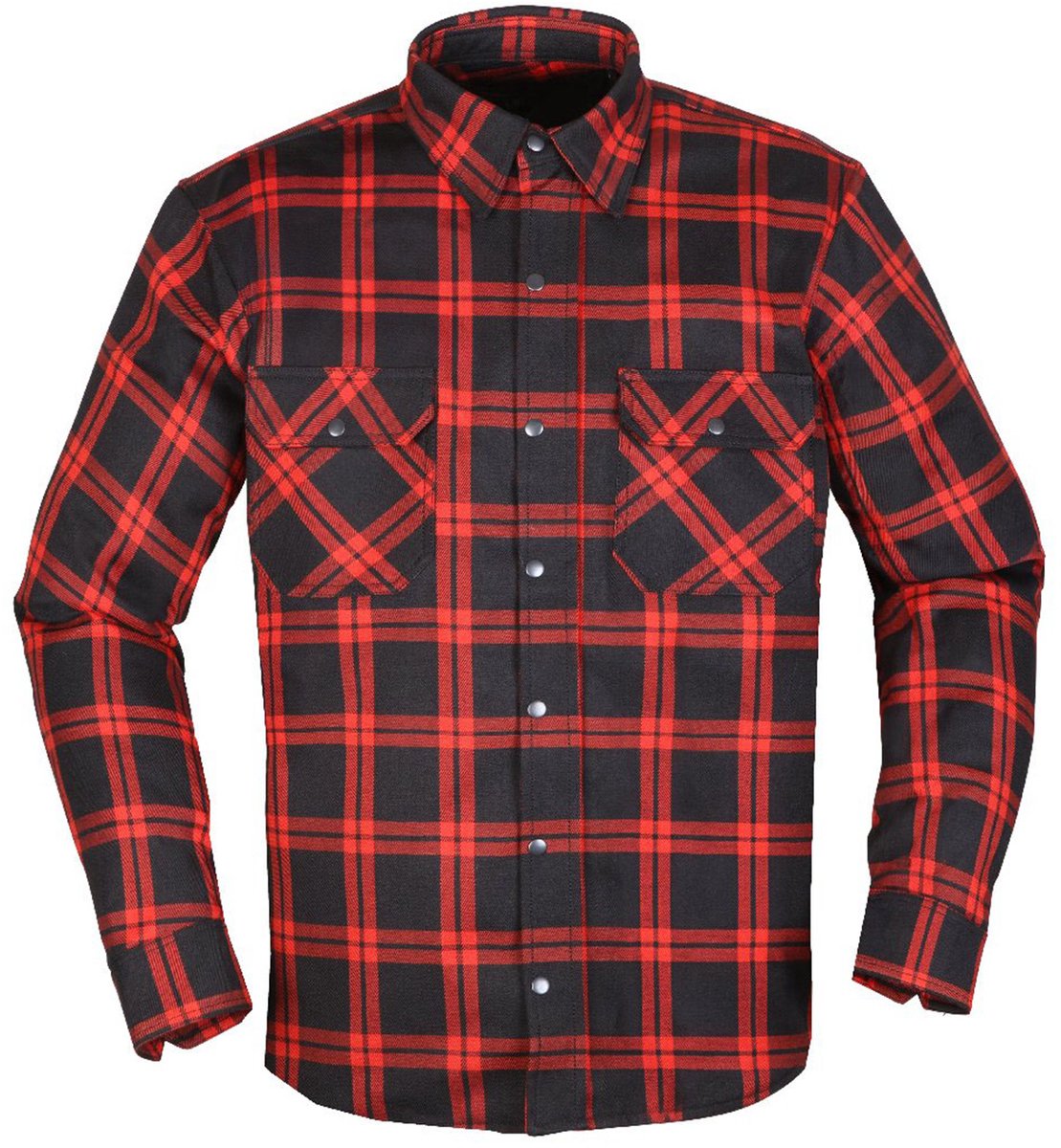 Modeka Colden Motoshirt Zwart Rood - Jas