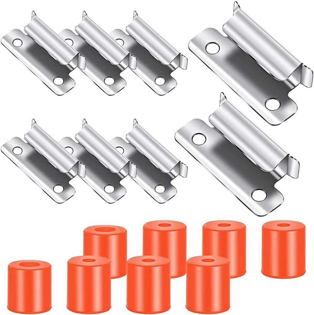 Bedklemmen 3D-printer - Hete bedklemmen - Printen Stabiliseren - Roestvrij staal en siliconen - 7 mm platformdikte - Oranje