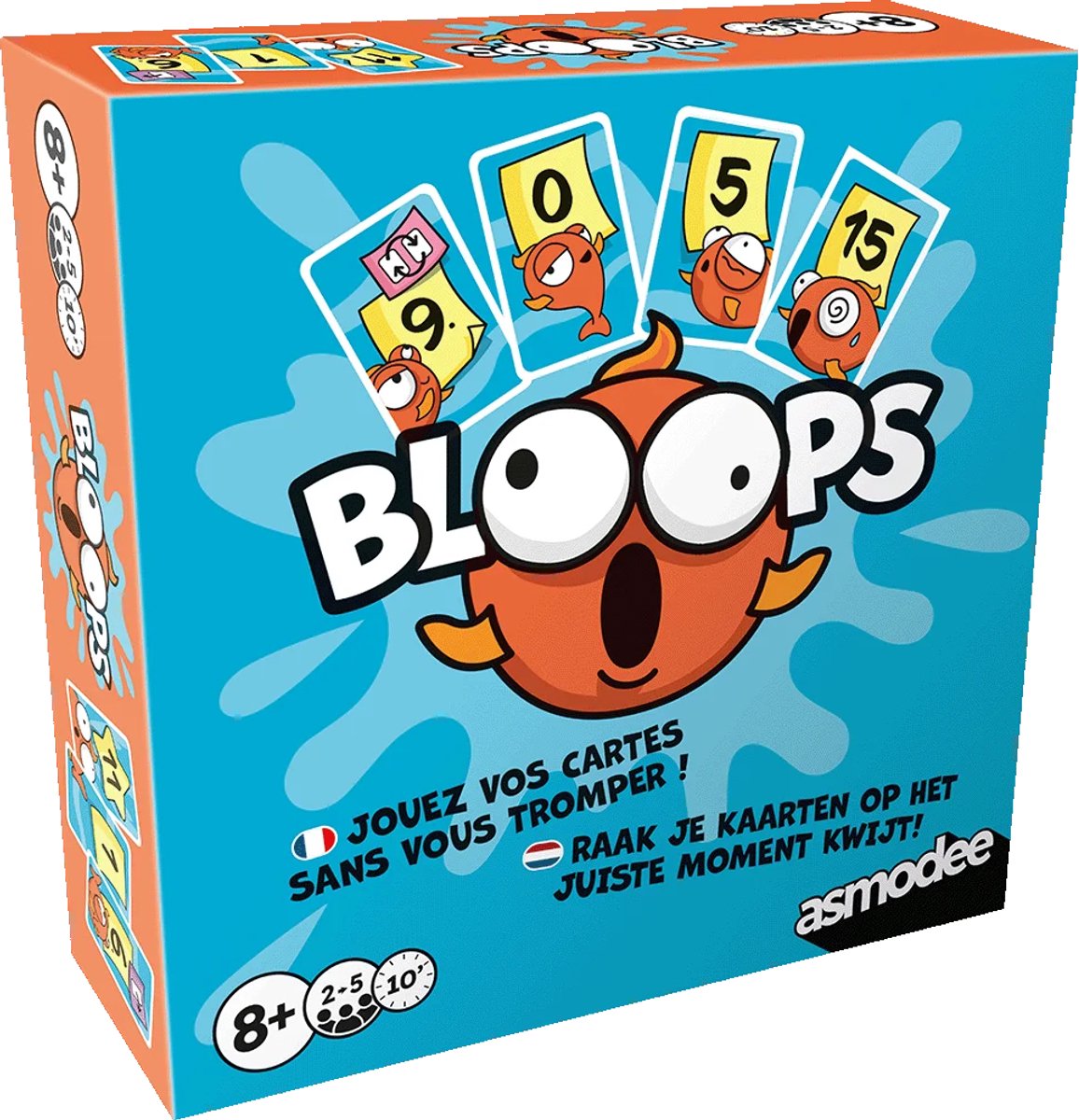 Asmodee kaartspel Bloops tactisch geheugenspel voor het gezin.