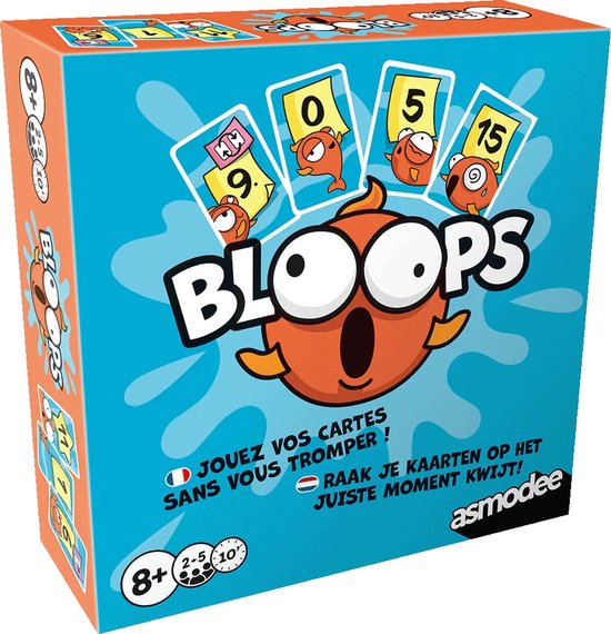 Asmodee kaartspel Bloops tactisch geheugenspel voor het gezin.