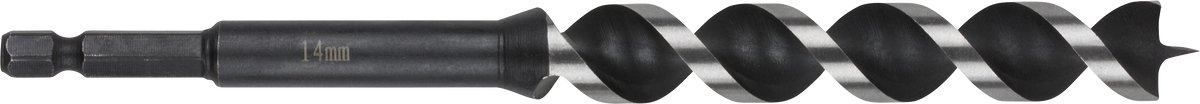 wolfcraft - 14mm Slangenboor voor Houtbalken - 165mm - Zeskantschacht Houtboor - Hex - 7135000