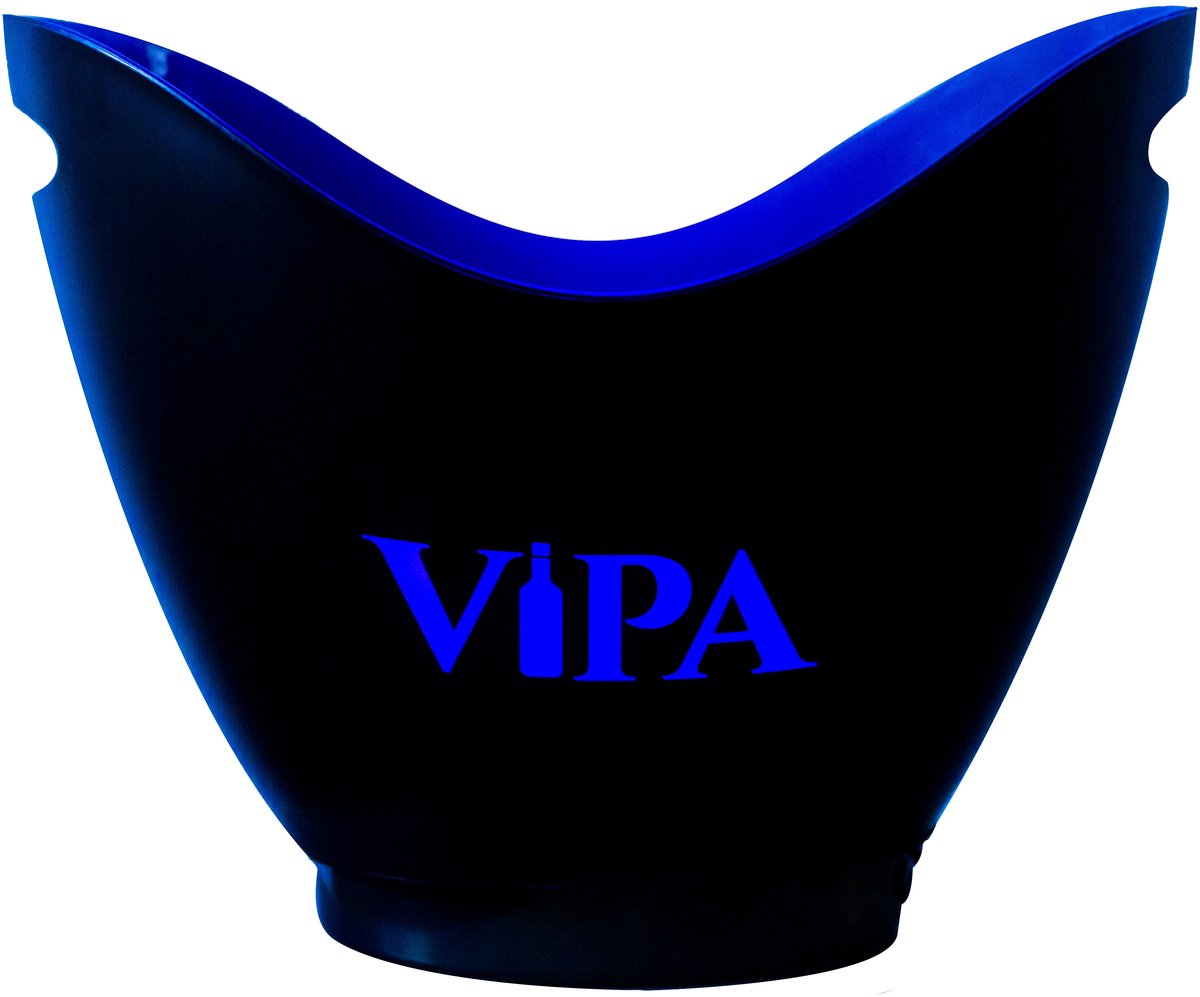 Oplaadbare Wijn champagne koeler - bucket - Cooler met LED verlichting - Zwart