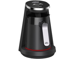 Arzum OKKA New Minio Jet 2 - Turks Koffiezetapparaat - Zwart/Chroom - Dubbelzijdige Koffiepot - 1-4 kopjes - 400W
