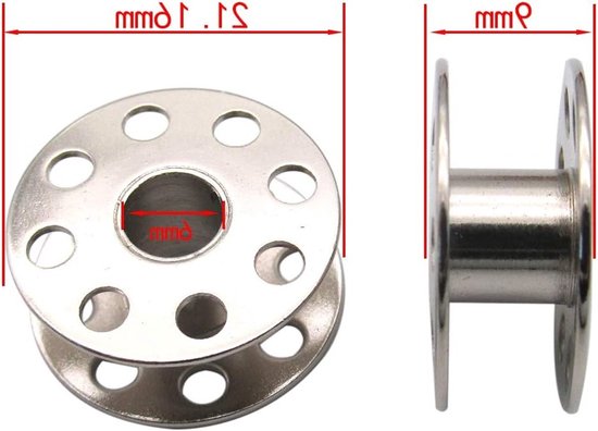 50 Stuks Spoelen voor Industriële Naaimachines, Geschikt voor Consew, Juki en Brother, B9117-012-000W van Merkloos — afbeelding 2