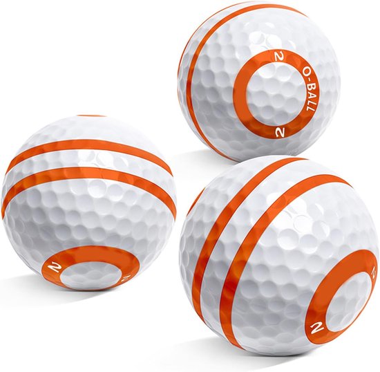 Golfballen Oefen - Trainingsballen Golf - Golfspel Verbeteren - Oranje Lijn Correctie - 43 cm Diameter - Oranje — afbeelding 5