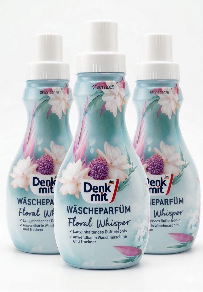 Denkmit - Wasparfum - Floral Whisper Voordeelpak - 3 x 400ml - Wasparfum Voordeelpak - Langdurige Bloemige Frisheid - Geschikt voor Wasmachine & Droger