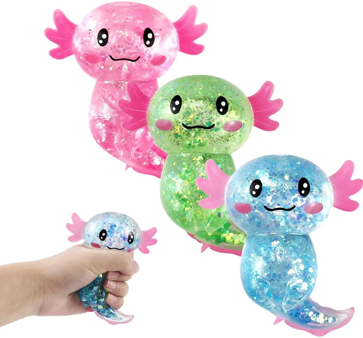 Axolotl Squishy stressbal - 1 exemplaar - Slow Rising - Squeeze