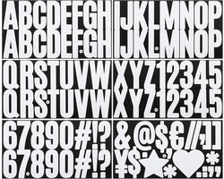 Alphabet Letters Numbers Stickers - 6 Sheets - 6 Inch Self Adhesive Large Vinyl Capital Letter Decal Label voor Mailbox - Office Window - Gift Box - Scrapbook Decor - Wit
