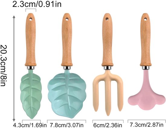 Kinder Tuingereedschap Set - Kinderset Schep Hark - Buiten Spelen - Duurzame Metaal Constructie - 4 delig - Niet gespecificeerd van Kinder — afbeelding 5