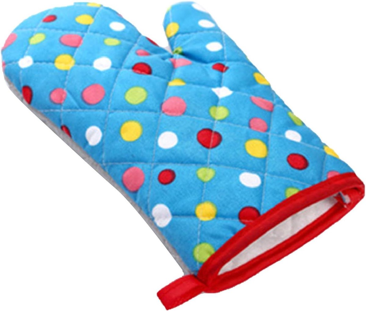 Ovenwanten - Keukenwanten Hittebestendig - Bescherming Tegen Hitte - Extra Lange Ovenwanten - 25.5x14cm - Blauw