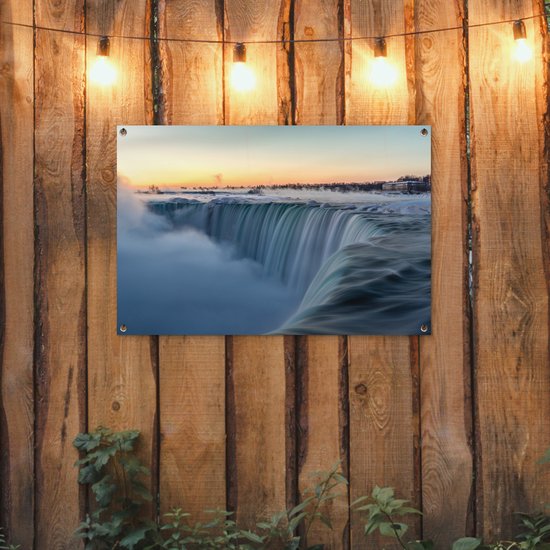 Sunset at Niagara Falls in North Amérique Garden Poster 90x60 cm - Toile de jardin / Peintures extérieur / Peintures d'extérieur (décoration de jardin)