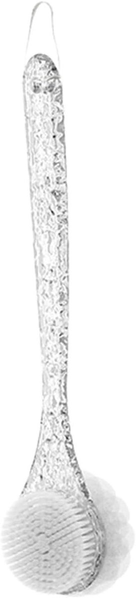 Douche Borstel - Lichaamsborstel Rugscrubber - Huid Reinigen - Lange Handgreep - 40 cm - Grijs