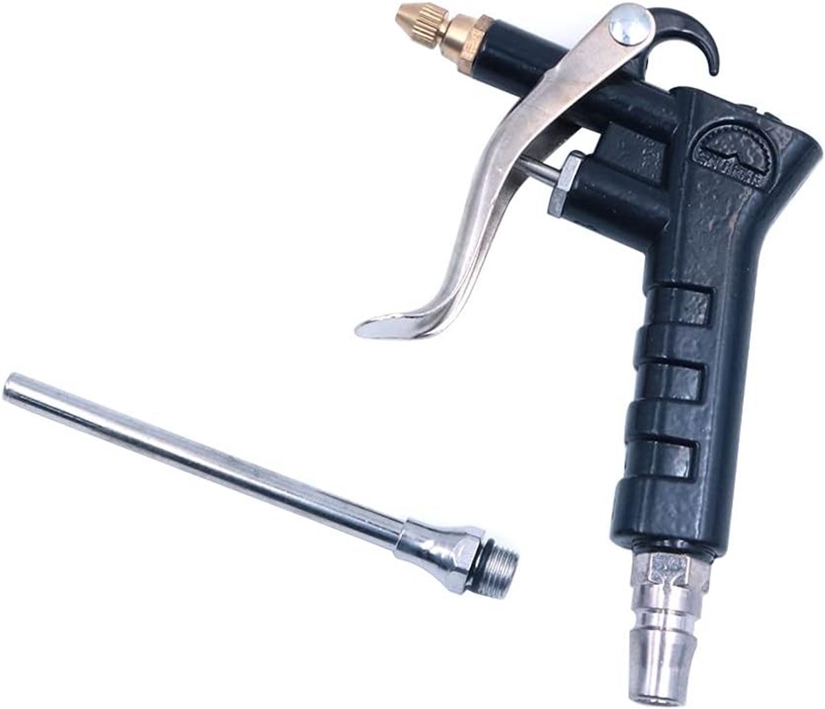 SPHProducts - Black Metal Dust Blowing Gun - Luchtdrukpomp - Handig voor schuurwerk - Spuitpistool - Perfect voor oppervlaktebehandeling - Ideaal voor