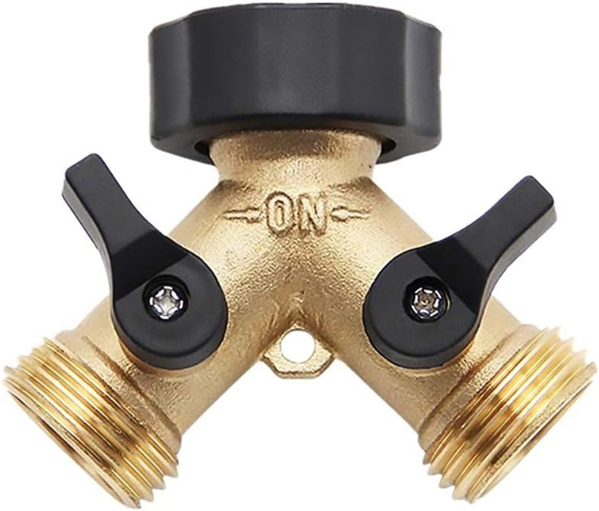 SPHProducts - Y Splitter - Tuinslang Splitter - Comfort Grip - Messing - Tweeweg Tap Manifold - Ideaal voor Gieters en Timers