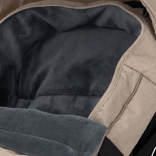 Baby Voetenzak - Kinderwagen Dekje - Warm Blijven - Capuchon Model - 90 x 45 cm - Zandkleur — afbeelding 3