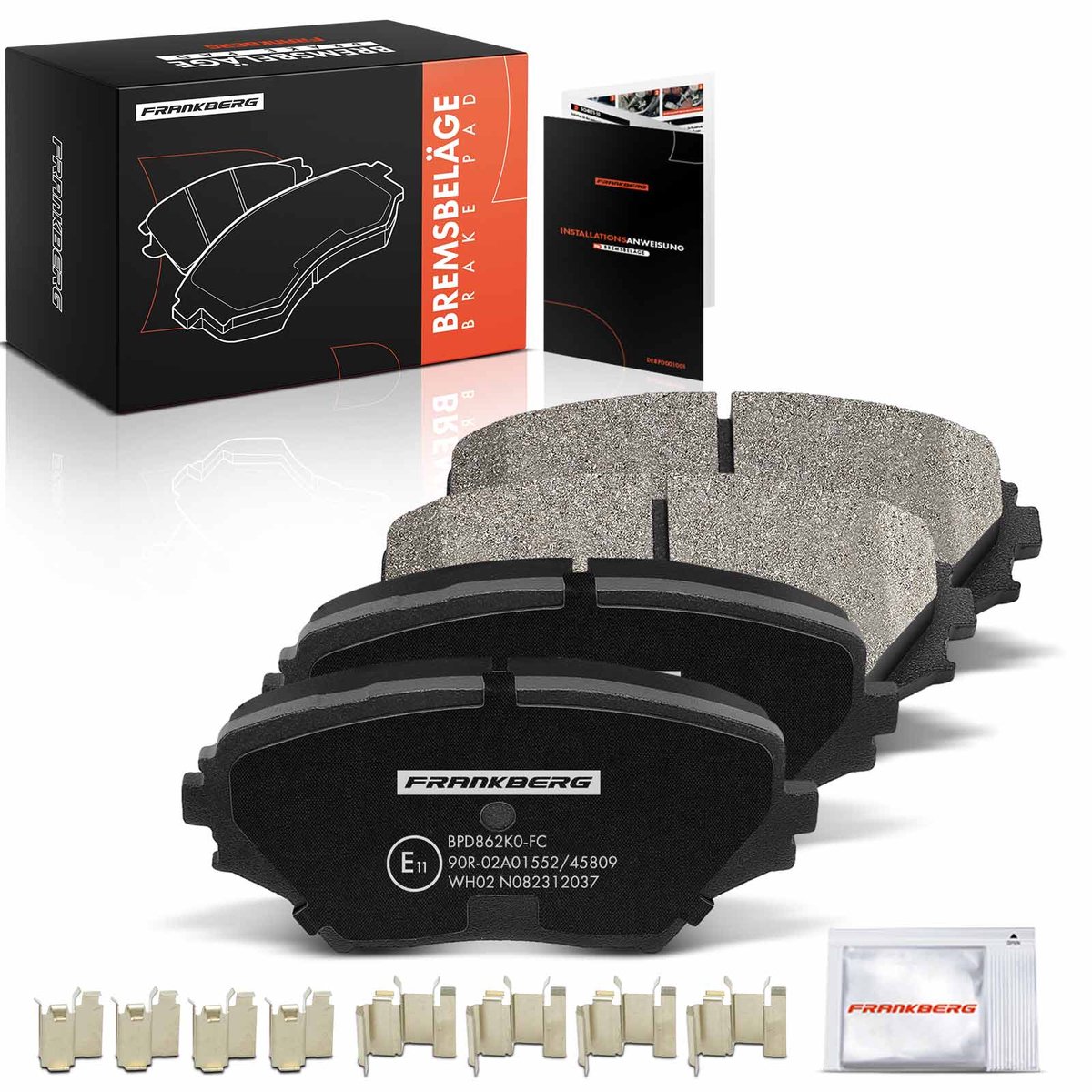Frankberg 4x remblokken vooras voor Toyota RAV 4 II A2 18L