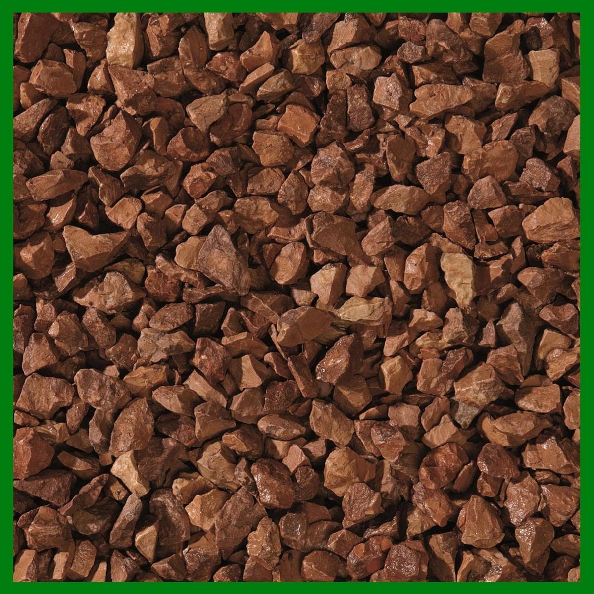 Colorful natural stones for the garden, granules for flower beds or garden (brown).