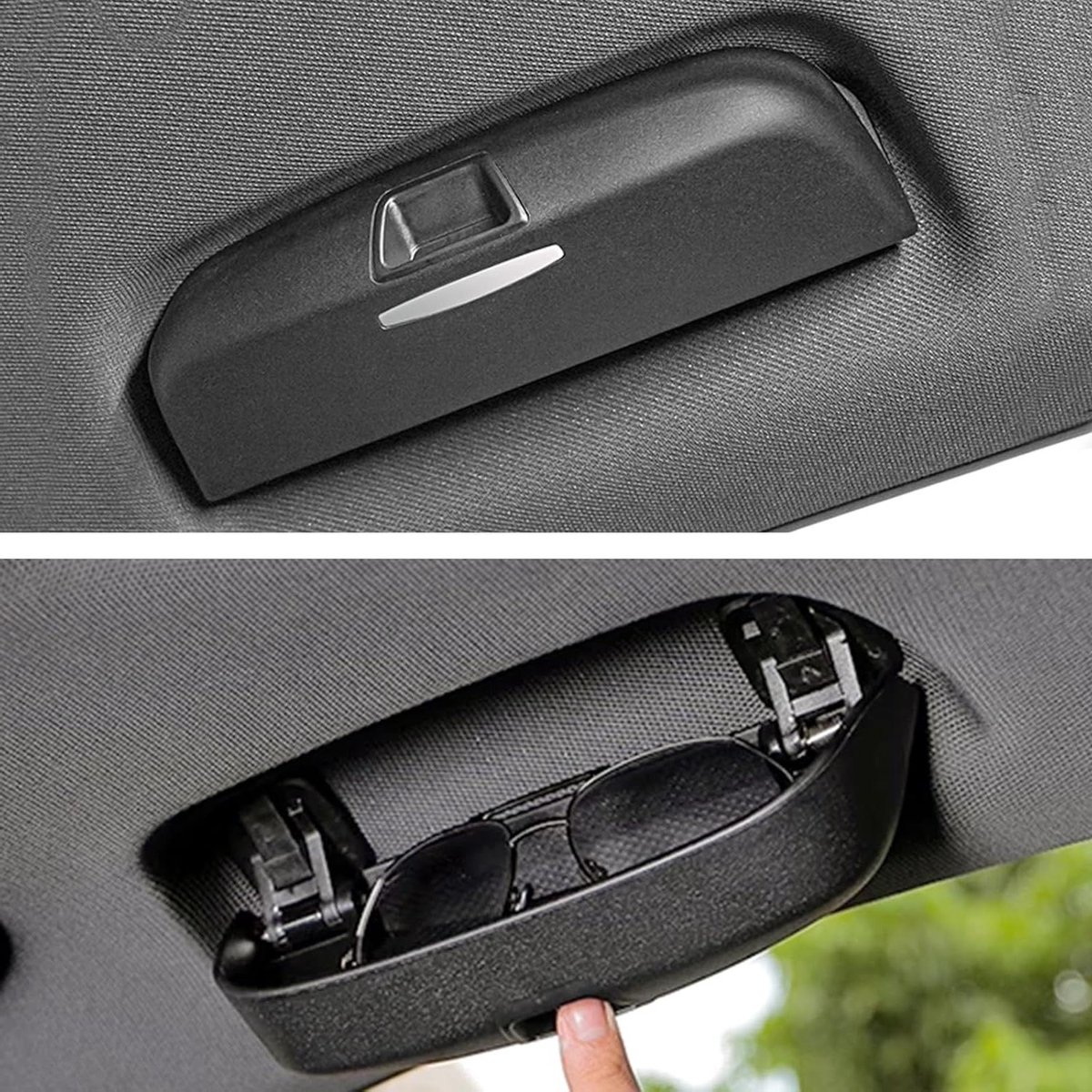 GAFAT Compatibel met Audi A1 8X GB/ Q2 2010-2025 2026 Zonnebrilhouder Brillenkoker, A1 GB A1 Sportback Q2 SQ2 Binnenorganizer, A1 Accessoires, Q2-Accessoires (Zwart)