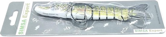 Hechtset SIMSA-Expert Hecht Wobbler Swimbait kunstaas Shad 15 cm 26 g stalen voorvak 30 cm set voor baars snoekbaars Hechtset — afbeelding 3