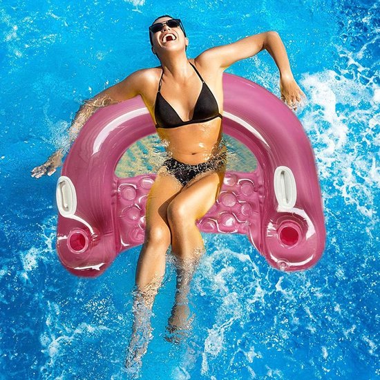 Opblaasbare Waterstoel - Luchtmat Zwemmen - Ontspannen in water - Met bekerhouders - 95 x 80 x 25 cm - Fonkelend — afbeelding 2
