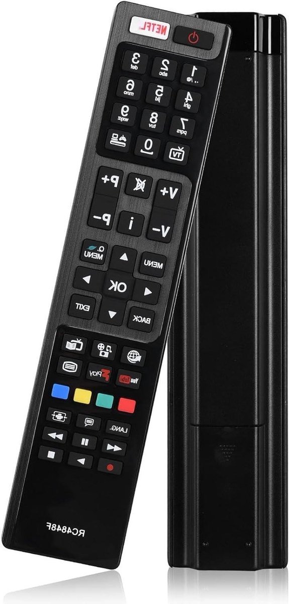 TV Afstandsbediening - Universele Controller - Televisie Bediening - Directe Werking - 18.5 cm - Zwart