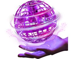 Roze Zwevende Galaxy Orb Bal – RGB LED Hover Speelgoed – Handbestuurde Boemerang Drone – Magische UFO Ruimtebal voor Kinderen en Volwassenen – Binnen & Buiten Te Gebruiken