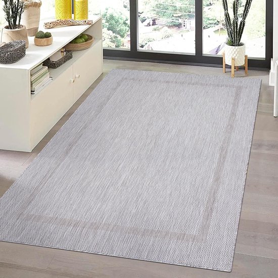 Buitentapijt - Tuinkleed Balkontapijt - Buiten Leven - Weerbestendig Polypropyleen - 280 x 370 cm - Zilver — afbeelding 3