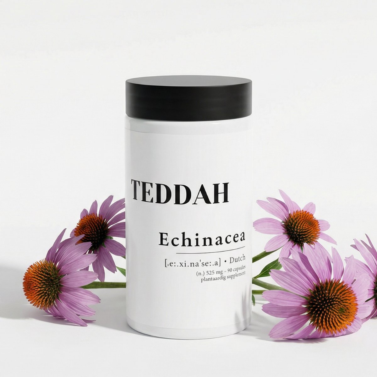 TEDDAH Echinacea - 525 mg - 90 Capsules - Puur Natuur - Zonder Toevoegingen