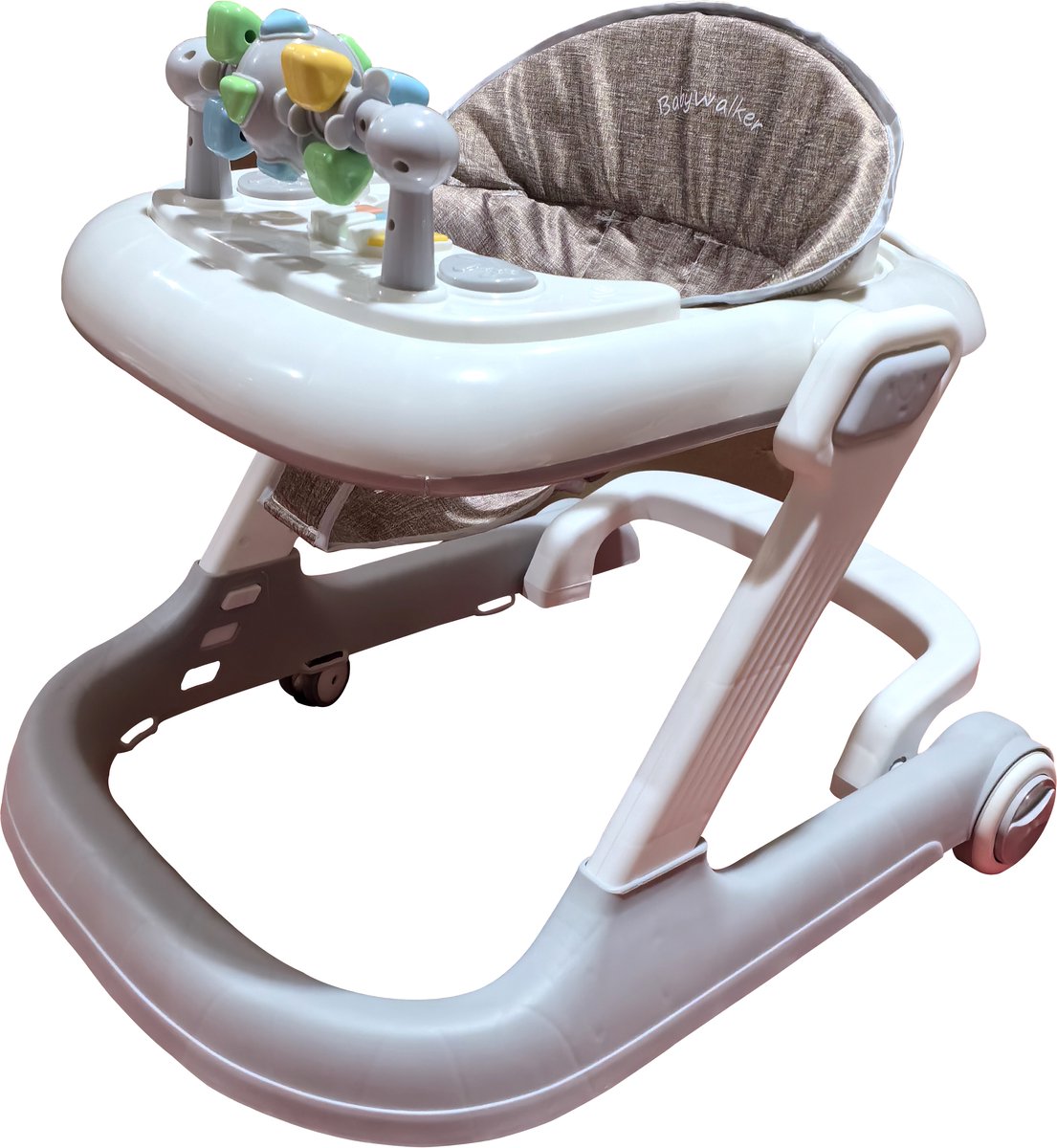 Loopstoeltje Baby - Loopstoel - Baby Walker - Voor Jongens & Meisjes - Inclusief Speelset - Makkelijk in te klappen - In hoogte verstelbaar - Grijs