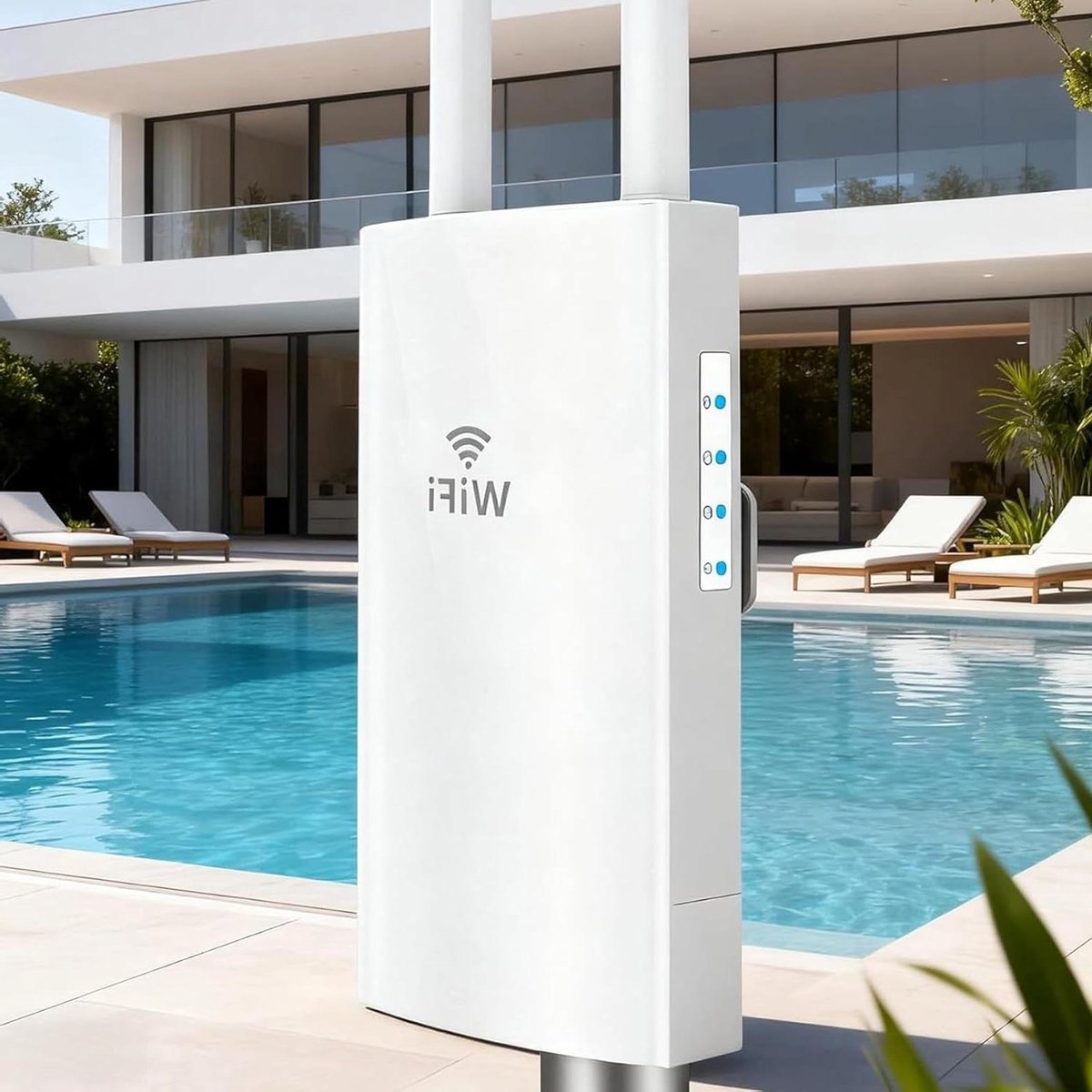 Draadloze Toegangspunten Outdoor, 1200 Mbps Dual-Band Wifi Access Point met 2 Antennes, 2x Gigabit Ethernet PoE (48V), IP66 Waterdicht, MU-MIMO, Ondersteunt AP/Repeater/Router Modus