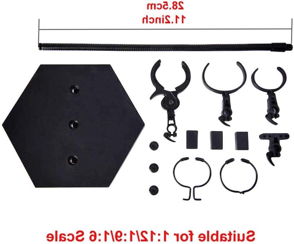 Actiefiguur Stand - Poppen Display - Dynamische Poses - Flexibele Slangpaal - 1/6 1/12 Schaal - Zwart