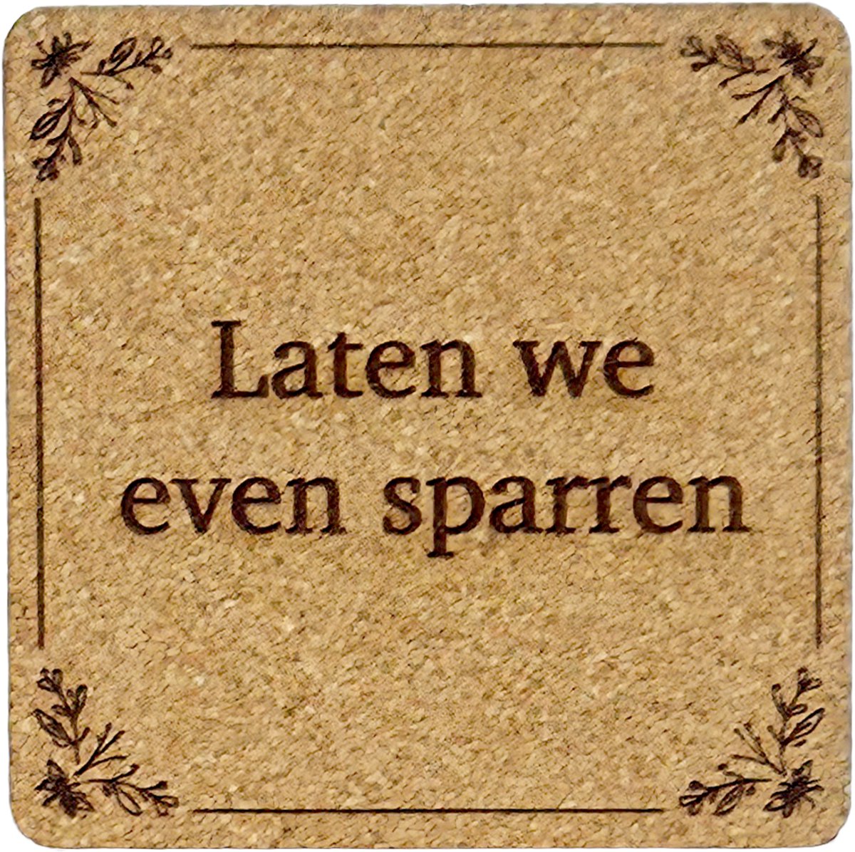 Kurken Onderzetter Sparren - Glazen Onderzetters - Gegraveerd - Tilburgs