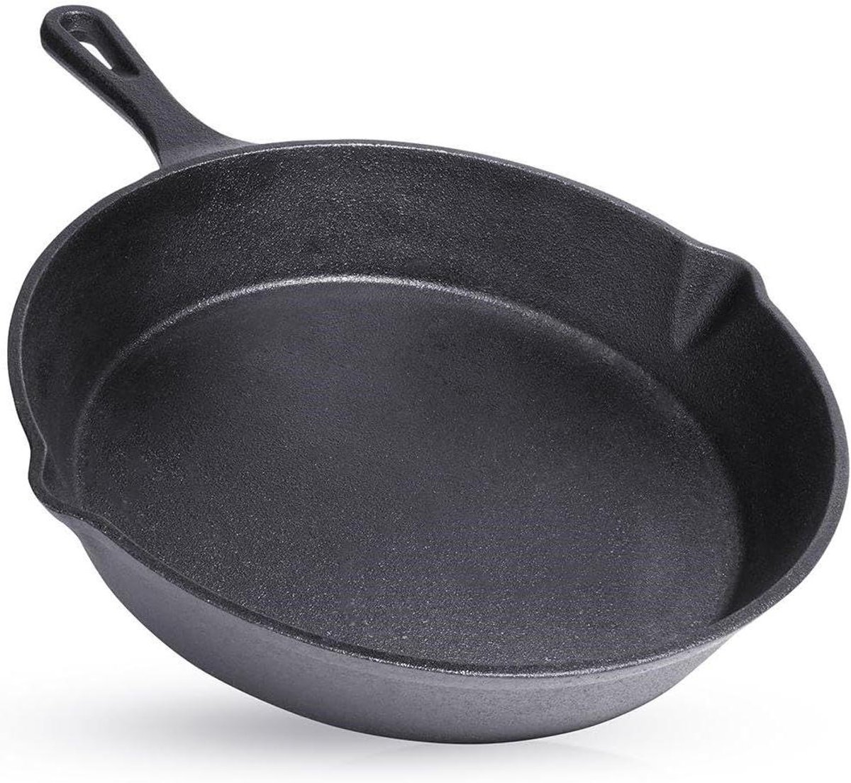 Koekenpan Gietijzer - Steelpannen - Veelzijdig Koken - Ovenbestendig - 25cm Diameter