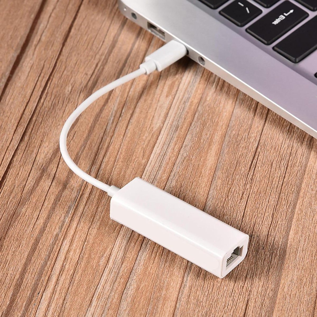 USB 3.1 Type C Naar RJ45 100 Mbps Ethernet LAN Netwerk Adapter Converter voor USB C Laptop, Plug and Play, Klein Formaat, Vrij Insteken Type C Connector, Geavanceerde 8152B