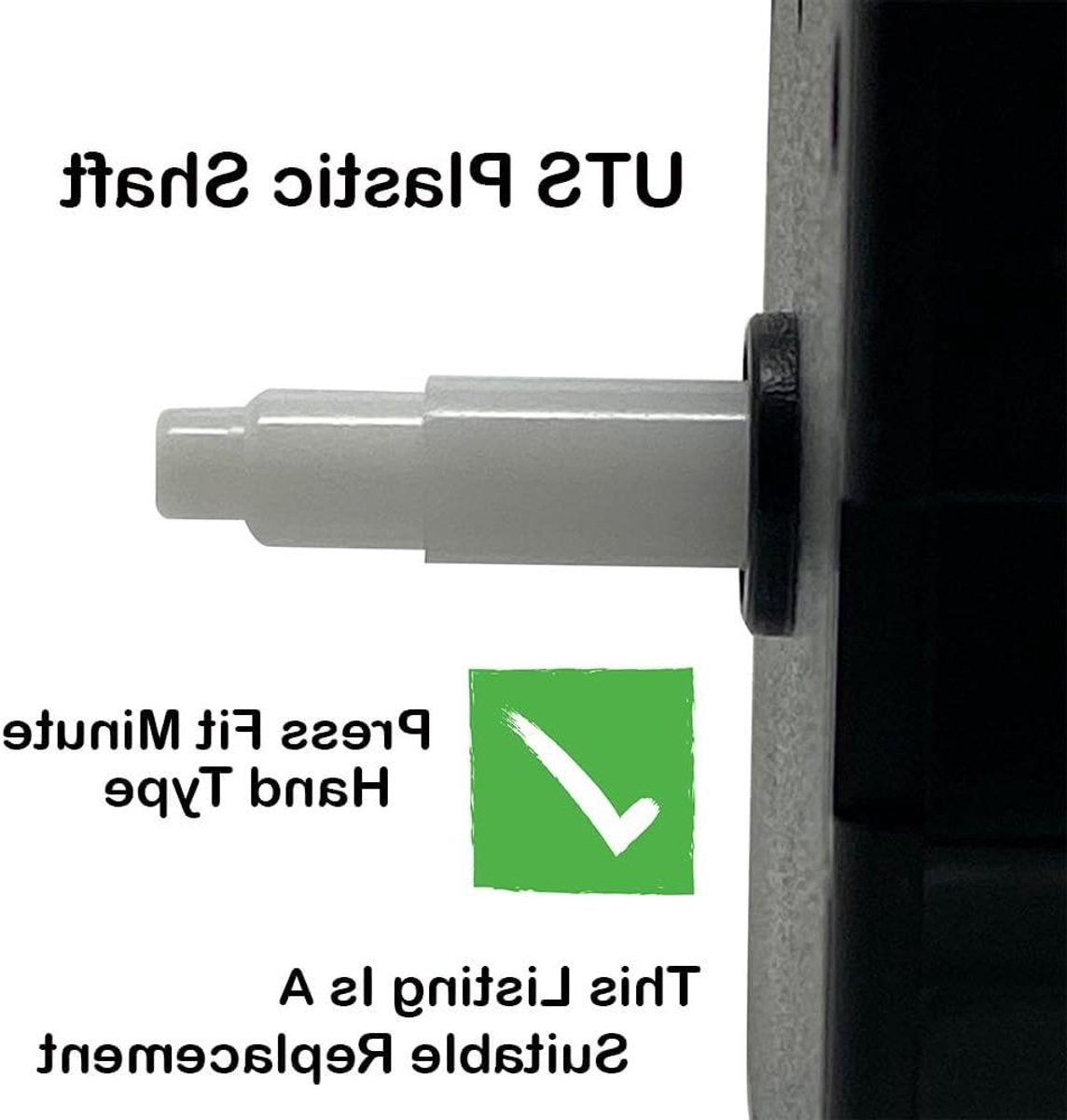 Uurwerk Vervanging - Klok Mechanisme - Klok Maken - Kunststof As - 13mm As - Zwart