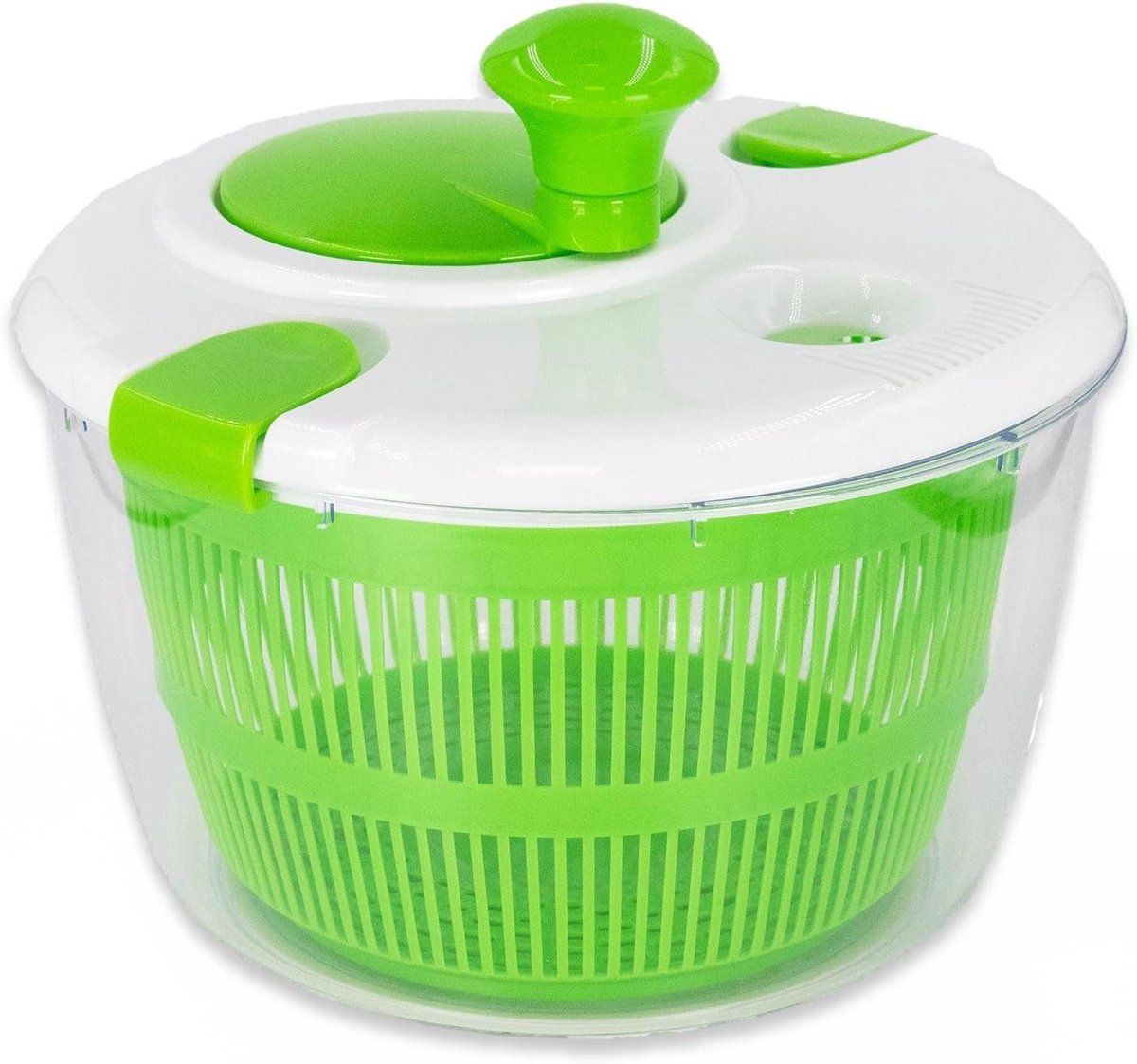 Slacentrifuge Groen - Groente Droger - Snel Salade Wassen - Handige Draaihendel - 24.5 x 24 cm - Groen