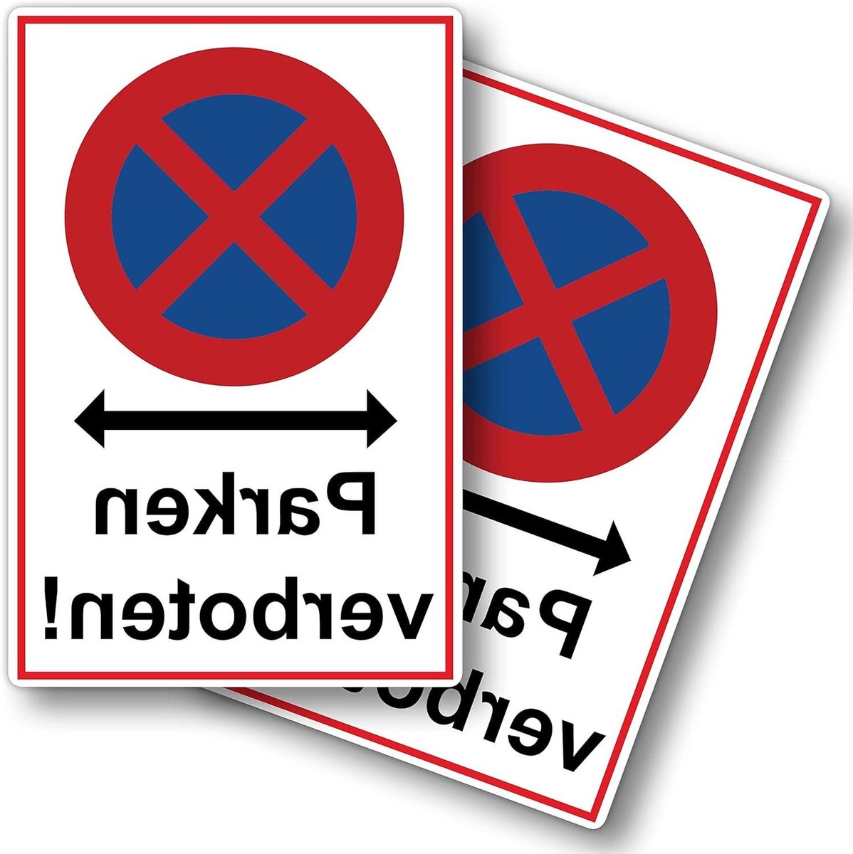 Strobo XXL Absolute Keep Banner Sign 30 x 40 cm Parking Forbidden Made of Sturdy PVC Hard Foam Board 5 mm Parking Plate with UV Protection